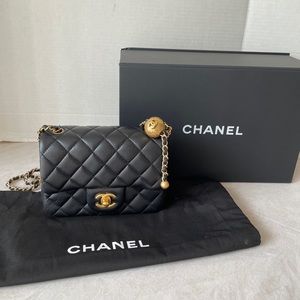 CHANEL Flap Bag Mini 23K Pearl Crush AS1786B02916 *Super Rare*